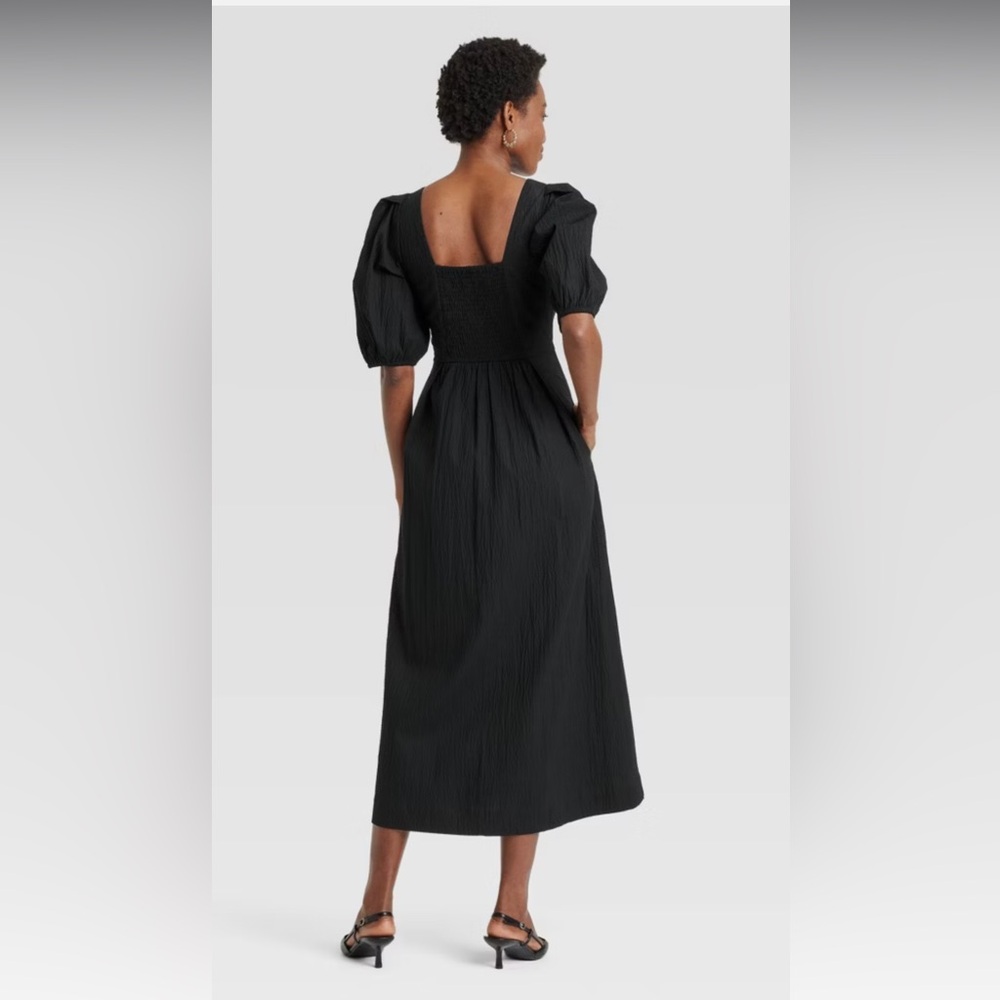 a new day NWT Black Puff Sleeve Dress size Medium Day to Evening ♣️🖤 - Picture 10 of 10